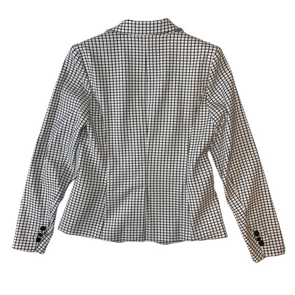 Rachel Zoe Black & White Plaid Single Breasted Blazer Size Small - Picture 5 of 11